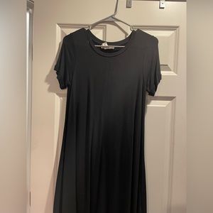 Black shirt dress